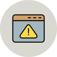 Warning Browser Vector Icon