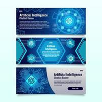 Chatbot AI Banner Concept vector