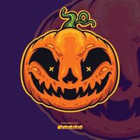 Pumpkin Head Illustration vector