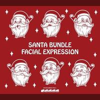 Santa Bundle Facial Expression vector