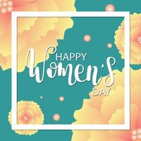 March 8 greeting card. Background template for International Women's Day. Vector illustration.