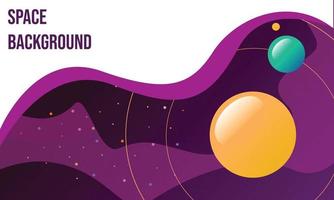 Cartoon Space Background Banner Design vector