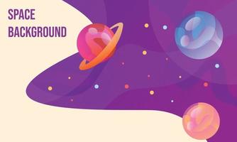 Space Background with Colorful Planet vector