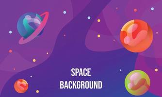 Space Gradient Background with Colorful Planet vector