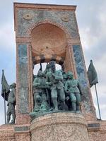 Ottoman Statue in Taksim Square Istanbul Turkey photo