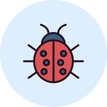 icono de vector de mariquita