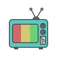 retro tv vector flat icon isolated on white background. isolated nostalgic television vector icon