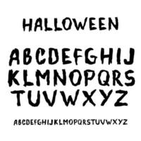 Handwritten brush font. Grunge style letters. Modern alphabet with brush painted lettering vector