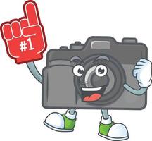 Digital camera mascot icon design vector