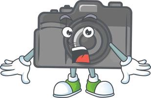 Digital camera mascot icon design vector