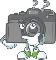 Digital camera mascot icon design vector