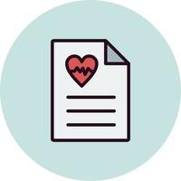 Heart Beat Report Vector Icon