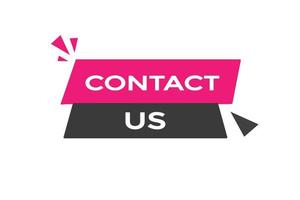 contact us button vectors.sign label speech bubble contact us vector