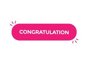 congratulation button vectors.sign label speech bubble congratulation vector