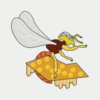 ilustración vector gráfico de abeja