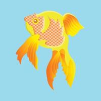 illustration vector graphic of goldfish