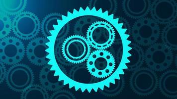 Gear wheel mechanical technology concept background. Mechanical technology machine engineering wireframe template design. Vector illustration.