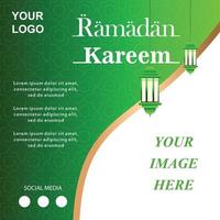 ramadan instagram post collection template with blank space for your photos vector