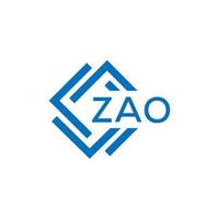 ZAO technology letter logo design on white background. ZAO creative initials technology letter logo concept. ZAO technology letter design. vector