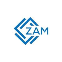 ZAM technology letter logo design on white background. ZAM creative initials technology letter logo concept. ZAM technology letter design. vector
