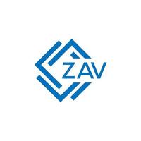 zav tecnología letra logo diseño en blanco antecedentes. zav creativo iniciales tecnología letra logo concepto. zav tecnología letra diseño. vector