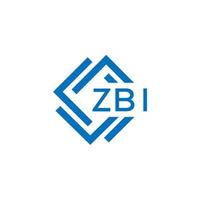 ZBI technology letter logo design on white background. ZBI creative initials technology letter logo concept. ZBI technology letter design. vector