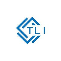 TLI technology letter logo design on white background. TLI creative initials technology letter logo concept. TLI technology letter design. vector