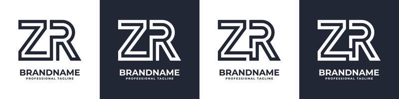 Simple ZR Monogram Logo, suitable for any business with ZR or RZ initial. vector