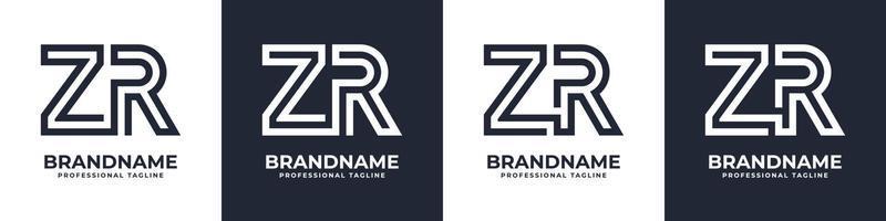 Simple ZR Monogram Logo, suitable for any business with ZR or RZ initial. vector