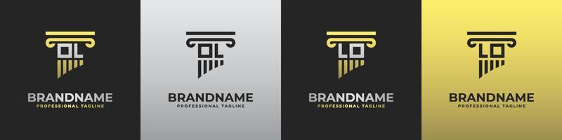 Letter LO or OL Lawyer Logo, suitable for any business related to lawyer with LO or OL initials. vector