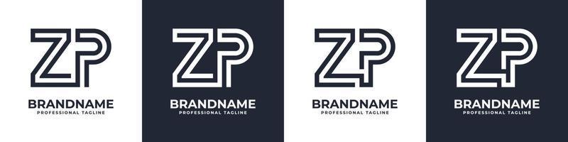 Simple ZP Monogram Logo, suitable for any business with ZP or PZ initial. vector