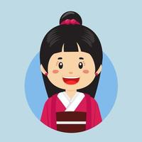 Avatar of a Japanese Character vector