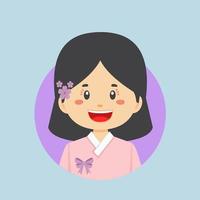 Avatar of a South Korea Character vector