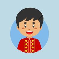 Avatar of a Bangladesh Character vector