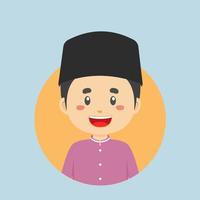 avatar de un Brunei personaje vector