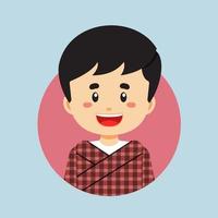 Avatar of a Bhutan Character vector