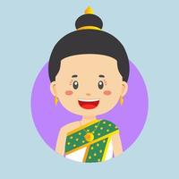 Avatar of a Laos Character vector