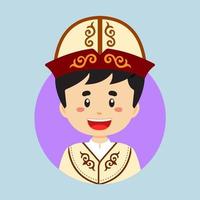 Avatar of a Kyrgyzstan Character vector