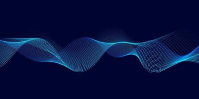 banner with an abstract design of flowing waves vector