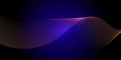 minimal flowing waves banner design vector