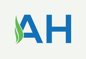 Initial AH Letter logo design, Vector design concept