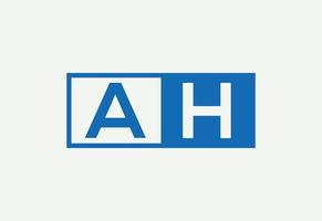 Initial AH Letter logo design, Vector design concept