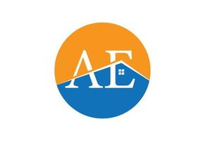 Initial AE Letter logo design, Vector design concept