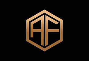 Initial AF Letter logo design, Vector design concept