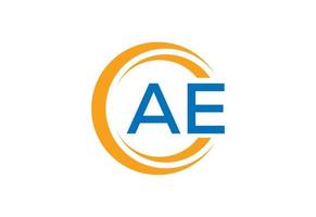 Intial AE-EA letter logo design, Vector illustration