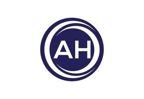 Initial AH Letter logo design, Vector design concept