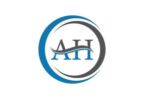 Initial AH Letter logo design, Vector design concept