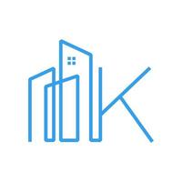 Initial K City Line Logo vector