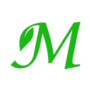 Initial M Leaf Logo vector