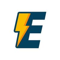 Initial E Bolt Energy Logo vector